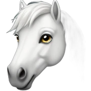 White pony sticker