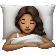 Brunette girl sleeping sticker