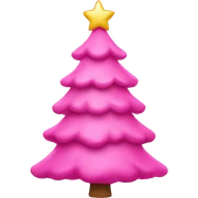 Pink Christmas tree  sticker