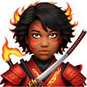 Fire-Wielding Samurai sticker