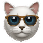 Cat with sunglasses sticker