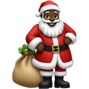 Santa black sticker