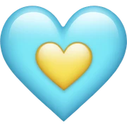 Light blue heart sticker