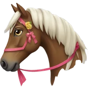 Horse with a bow sticker