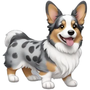 Blue Merle corgi sticker