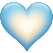 Silver blue glowing heart  sticker