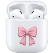 AirPods light pink bow sticker