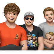 smiling boys in casual attire sticker