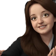 smiling girl with brown hair sticker