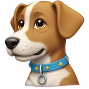 Perro con collar sticker