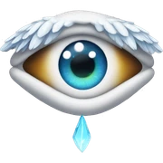 eye with angel wings  sticker