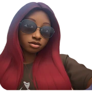 girl with sunglasses and long hair sticker