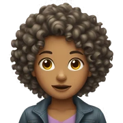 Curly haired girl  sticker