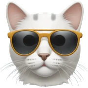 Cat with sunglasses sticker