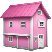Pink and white barnhouse  sticker