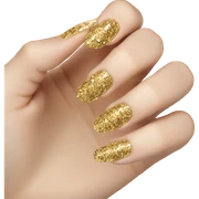 Gold glitter nails sticker