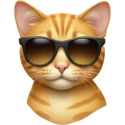 Cat with sunglasses sticker