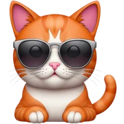 Cat with sunglasses sticker