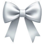 white satin bow sticker