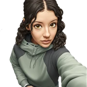 realistic portrait of girl sticker