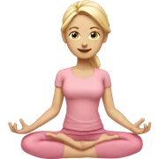 blonde yoga girl light pink clothes n sticker