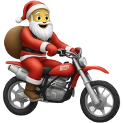 Santa riding a dirt bike sticker