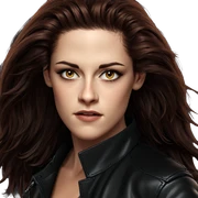 girl in leather jacket portrait sticker