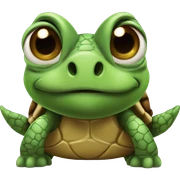 Turtle blowing a kiss sticker
