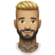 tattooed man very attractive sticker