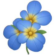 Blue flower sticker