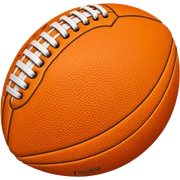 Orange football sticker