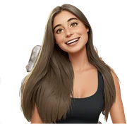 happy girl among friends sticker