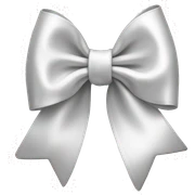 white satin bow sticker