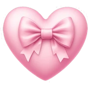 pastel pink heart with bow sticker