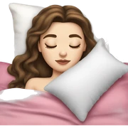 sleeping beauty brunette white girl with a silk pillow sticker