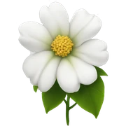 a white flower  sticker