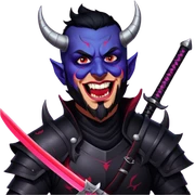 Demon-Horned Warrior sticker