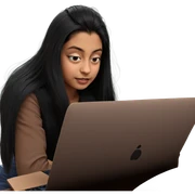 girl with long black hair sticker