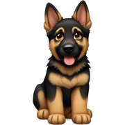 German shepherd puppy sticker