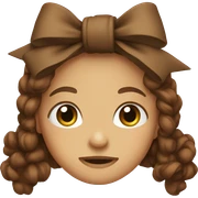 Brown bow sticker