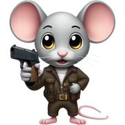 Mouse, gun sticker