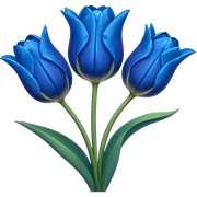 Tulipanes azules 
 sticker