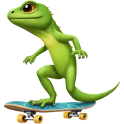 Lizard skateboarding sticker