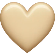 Beige heart  sticker