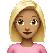 Girl wear pink dress with blond hair  sticker