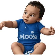 young boy in blue shirt sticker