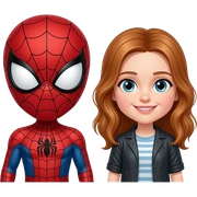 spider man and the hermion granger sticker