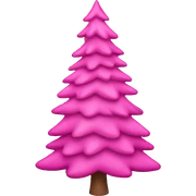 Pink Christmas tree sticker