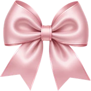 light pink bow on light pink bow sticker