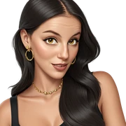 smiling girl with jewelry sticker